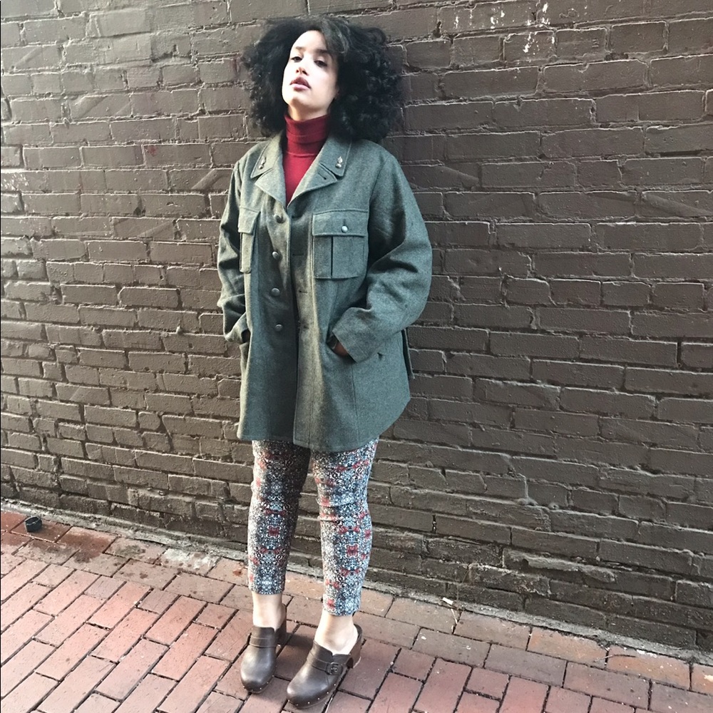 Oversized Vintage Military Coat